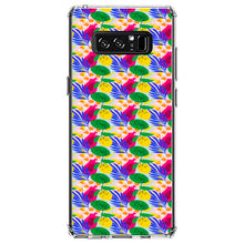 DistinctInk® Clear Shockproof Hybrid Case for Apple iPhone / Samsung Galaxy / Google Pixel - Summer Vibes Floral Pattern Pink Green Yellow