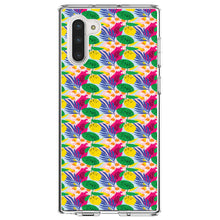 DistinctInk® Clear Shockproof Hybrid Case for Apple iPhone / Samsung Galaxy / Google Pixel - Summer Vibes Floral Pattern Pink Green Yellow