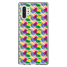 DistinctInk® Clear Shockproof Hybrid Case for Apple iPhone / Samsung Galaxy / Google Pixel - Summer Vibes Floral Pattern Pink Green Yellow