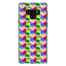 DistinctInk® Clear Shockproof Hybrid Case for Apple iPhone / Samsung Galaxy / Google Pixel - Summer Vibes Floral Pattern Pink Green Yellow