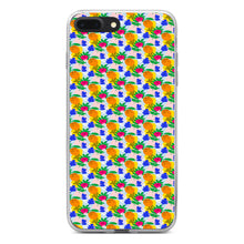 DistinctInk® Clear Shockproof Hybrid Case for Apple iPhone / Samsung Galaxy / Google Pixel - Summer Vibes Floral Pattern Orange Blue Yellow