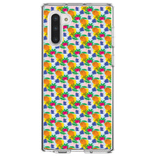 DistinctInk® Clear Shockproof Hybrid Case for Apple iPhone / Samsung Galaxy / Google Pixel - Summer Vibes Floral Pattern Orange Blue Yellow