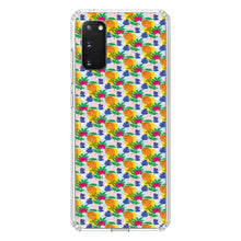 DistinctInk® Clear Shockproof Hybrid Case for Apple iPhone / Samsung Galaxy / Google Pixel - Summer Vibes Floral Pattern Orange Blue Yellow