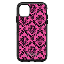 DistinctInk™ OtterBox Symmetry Series Case for Apple iPhone / Samsung Galaxy / Google Pixel - Pink Black Damask Pattern
