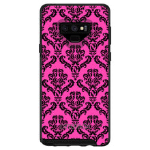 DistinctInk™ OtterBox Symmetry Series Case for Apple iPhone / Samsung Galaxy / Google Pixel - Pink Black Damask Pattern