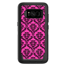 DistinctInk™ OtterBox Defender Series Case for Apple iPhone / Samsung Galaxy / Google Pixel - Pink Black Damask Pattern