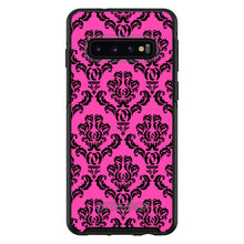 DistinctInk™ OtterBox Symmetry Series Case for Apple iPhone / Samsung Galaxy / Google Pixel - Pink Black Damask Pattern