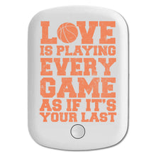 DistinctInk Magnetic Battery Pack, Wireless Portable Charger with USB-C Cable, Compatible with MagSafe iPhone 14 / 13 / 12 Series - Love is Playing Every Game As If It's Your Last