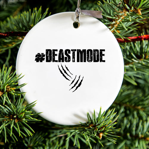 #Beastmode Beast Mode Ceramic Ornament, view 2