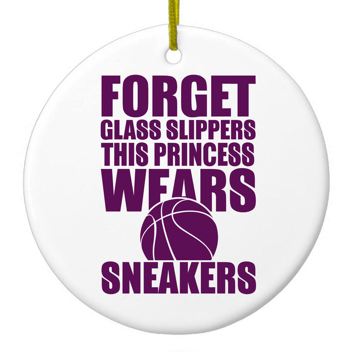 Forget Glass Slippers Princess Wears Sneakers Ceramic Ornament