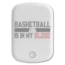 DistinctInk Magnetic Battery Pack, Wireless Portable Charger with USB-C Cable, Compatible with MagSafe iPhone 14 / 13 / 12 Series - Basketball is in My Blood