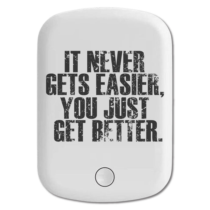DistinctInk Magnetic Battery Pack, Wireless Portable Charger with USB-C Cable, Compatible with MagSafe iPhone 14 / 13 / 12 Series - It Never Gets Easier You Just Get better