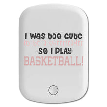 DistinctInk Magnetic Battery Pack, Wireless Portable Charger with USB-C Cable, Compatible with MagSafe iPhone 14 / 13 / 12 Series - Too Cute to Be a Cheerleader Play Basketball