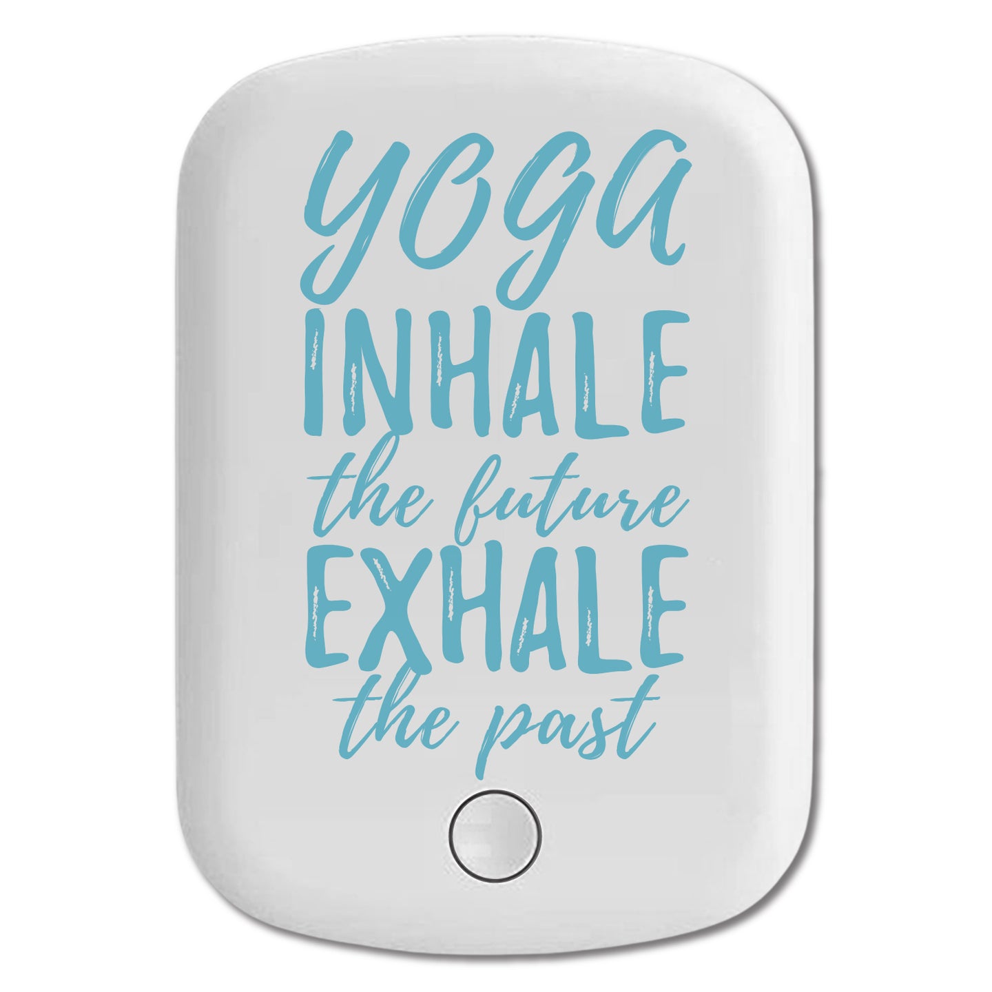 DistinctInk Magnetic Battery Pack, Wireless Portable Charger with USB-C Cable, Compatible with MagSafe iPhone 14 / 13 / 12 Series - Yoga Inhale the Future Exhale the Past