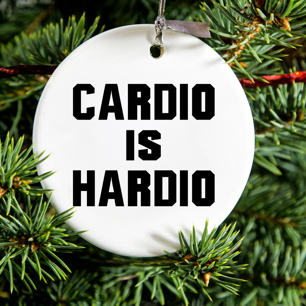 Cardio is Hardio Ceramic Ornament, view 2