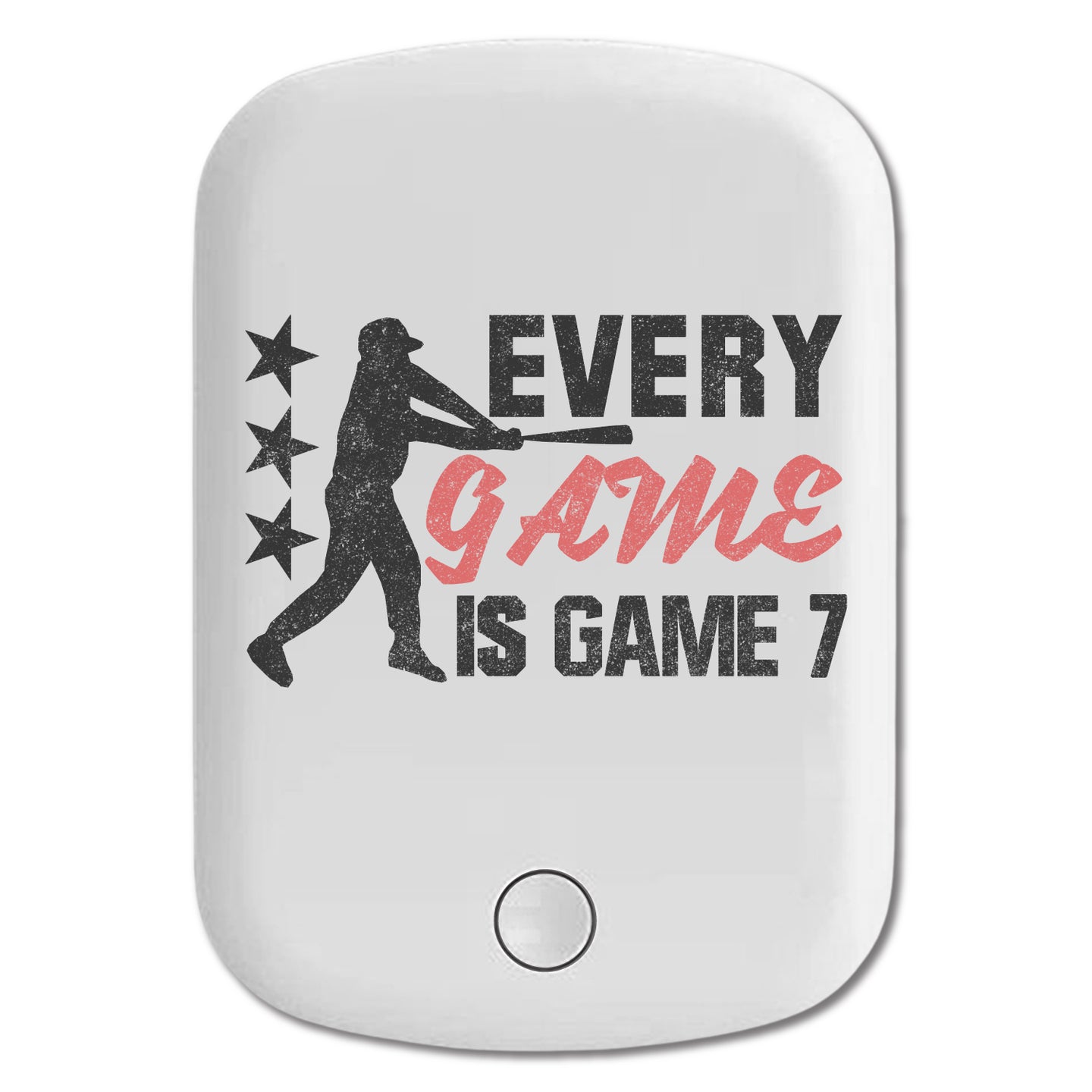 DistinctInk Magnetic Battery Pack, Wireless Portable Charger with USB-C Cable, Compatible with MagSafe iPhone 14 / 13 / 12 Series - Baseball Every Game is Game 7