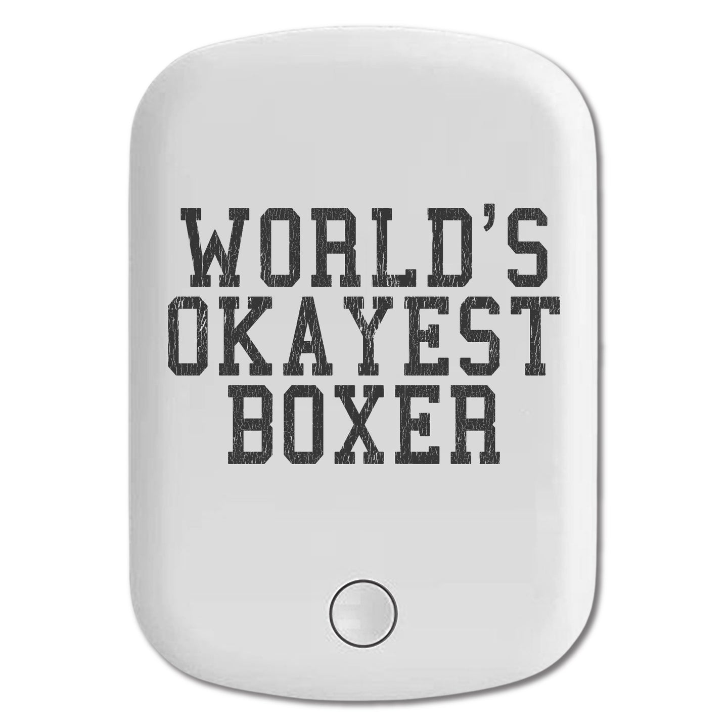 DistinctInk Magnetic Battery Pack, Wireless Portable Charger with USB-C Cable, Compatible with MagSafe iPhone 14 / 13 / 12 Series - World's Okayest Boxer