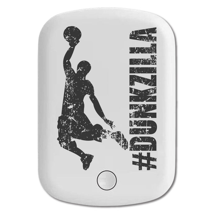 DistinctInk Magnetic Battery Pack, Wireless Portable Charger with USB-C Cable, Compatible with MagSafe iPhone 14 / 13 / 12 Series - #Dunkzilla Dunk Basketball