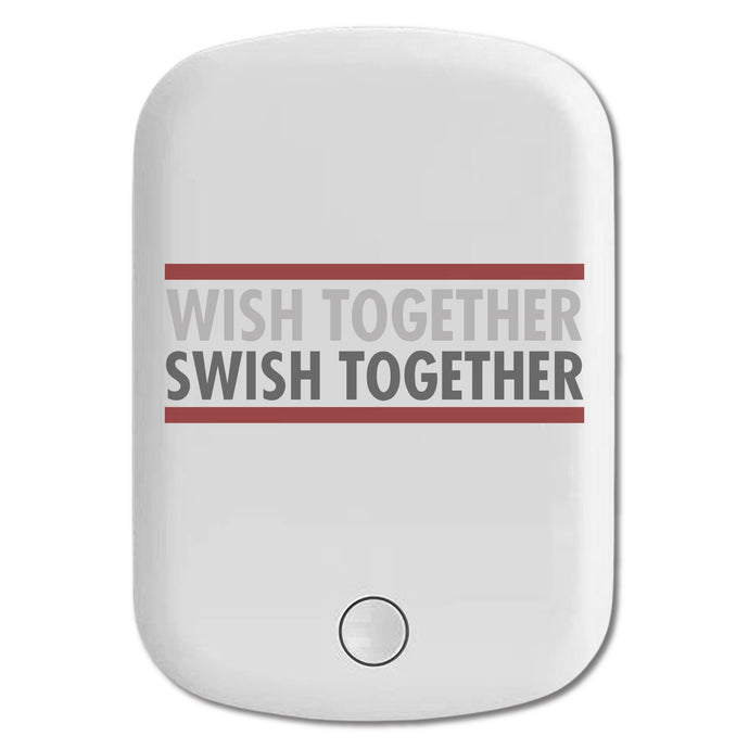 DistinctInk Magnetic Battery Pack, Wireless Portable Charger with USB-C Cable, Compatible with MagSafe iPhone 14 / 13 / 12 Series - Wish Together Swish Together Basketball