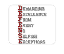 DistinctInk Custom Foam Rubber Mouse Pad - 1/4" Thick - DEFENSE Demanding Excellence