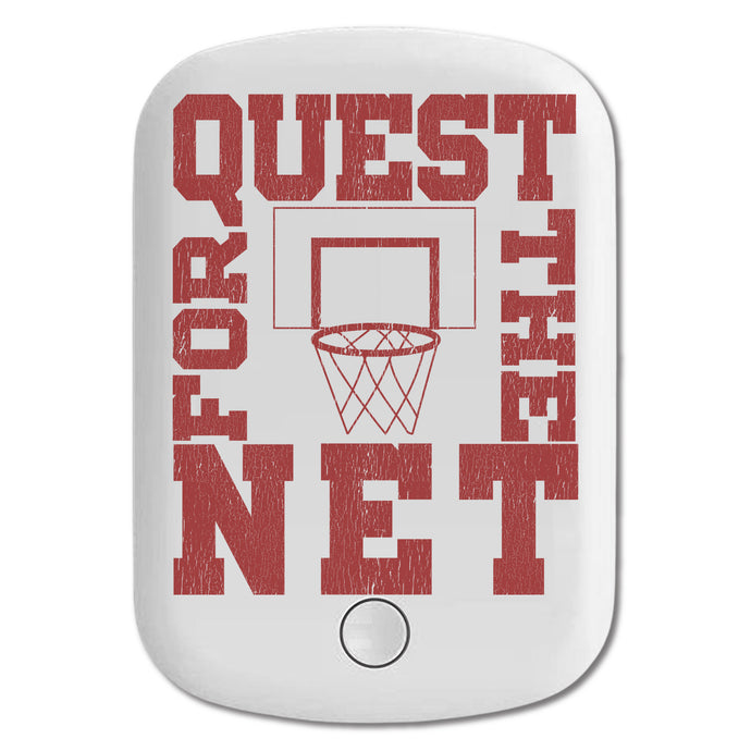 DistinctInk Magnetic Battery Pack, Wireless Portable Charger with USB-C Cable, Compatible with MagSafe iPhone 14 / 13 / 12 Series - Quest For The Net Basketball