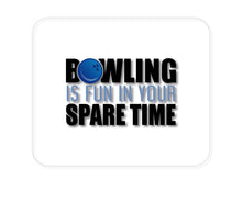 DistinctInk Custom Foam Rubber Mouse Pad - 1/4" Thick - Bowling is Fun In Your SPARE Time