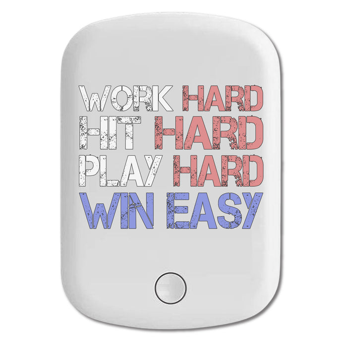 DistinctInk Magnetic Battery Pack, Wireless Portable Charger with USB-C Cable, Compatible with MagSafe iPhone 14 / 13 / 12 Series - Work Hard Hit Hard Play Hard Win Easy