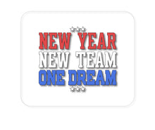 DistinctInk Custom Foam Rubber Mouse Pad - 1/4" Thick - New Year New Team One Dream
