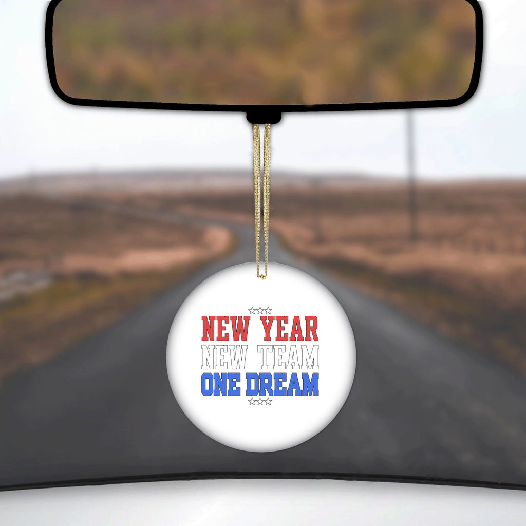 New Year New Team One Dream Ceramic Ornament, view 3