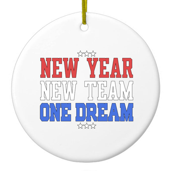 New Year New Team One Dream Ceramic Ornament