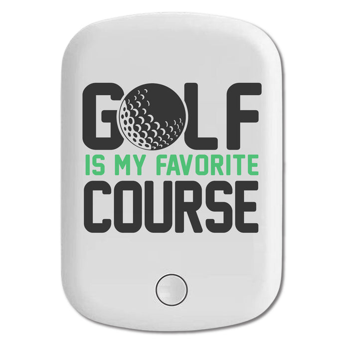 DistinctInk Magnetic Battery Pack, Wireless Portable Charger with USB-C Cable, Compatible with MagSafe iPhone 14 / 13 / 12 Series - Golf Is MY Favorite Course