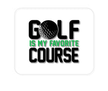 DistinctInk Custom Foam Rubber Mouse Pad - 1/4" Thick - Golf Is MY Favorite Course