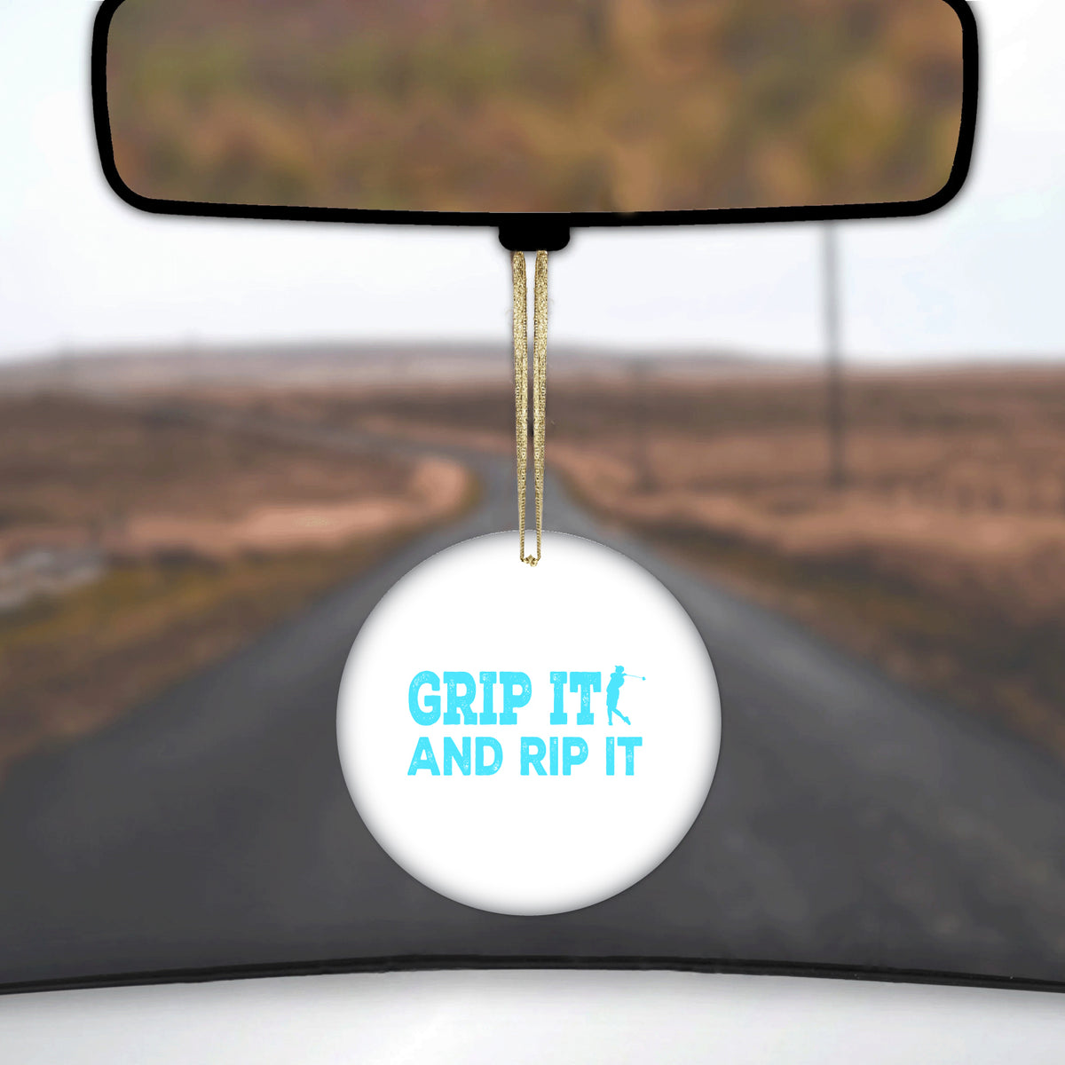 Golf Grip It And Rip It Ceramic Ornament, view 3
