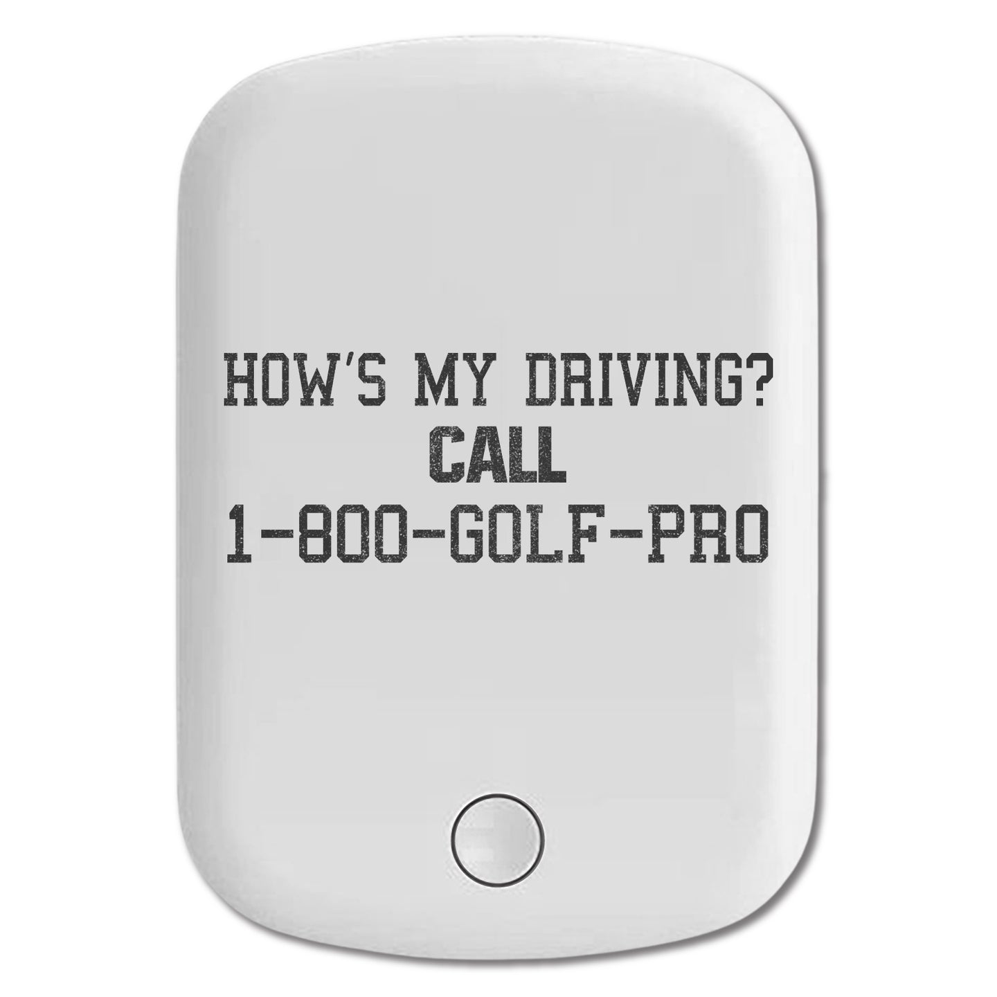 DistinctInk Magnetic Battery Pack, Wireless Portable Charger with USB-C Cable, Compatible with MagSafe iPhone 14 / 13 / 12 Series - How's My Driving Call 1-800-GOLF-PRO