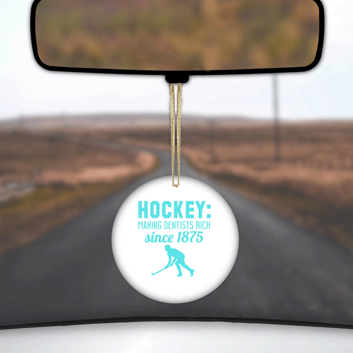 Hockey Making Dentists Rich Since 1875 Ceramic Ornament, view 3