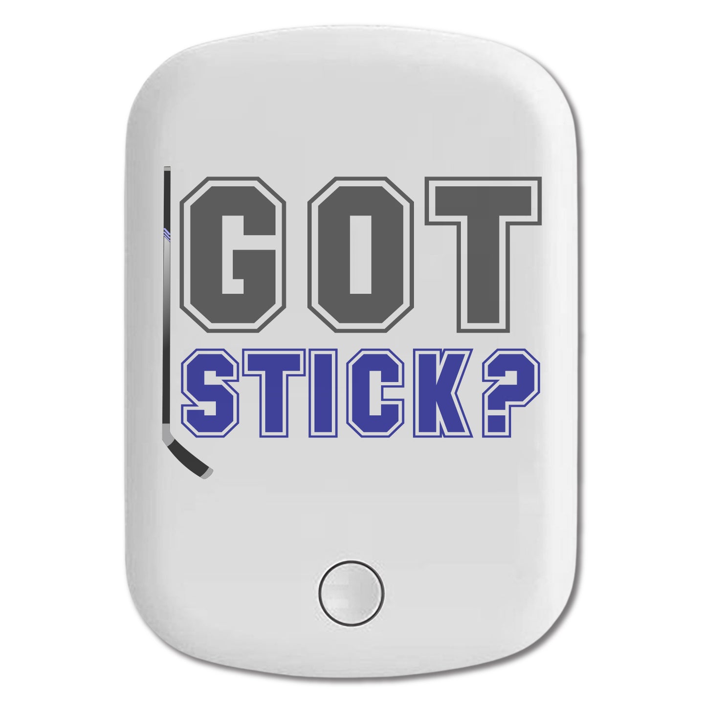 DistinctInk Magnetic Battery Pack, Wireless Portable Charger with USB-C Cable, Compatible with MagSafe iPhone 14 / 13 / 12 Series - Got Stick?  Hockey