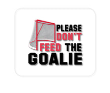 DistinctInk Custom Foam Rubber Mouse Pad - 1/4" Thick - Please Don't Feed the Goalie