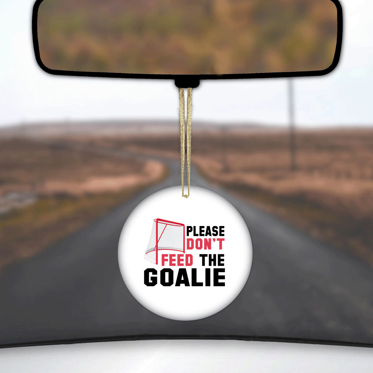 Please Don't Feed the Goalie Ceramic Ornament, view 3