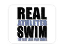 DistinctInk Custom Foam Rubber Mouse Pad - 1/4" Thick - Real Athletes Swim Rest Play Games