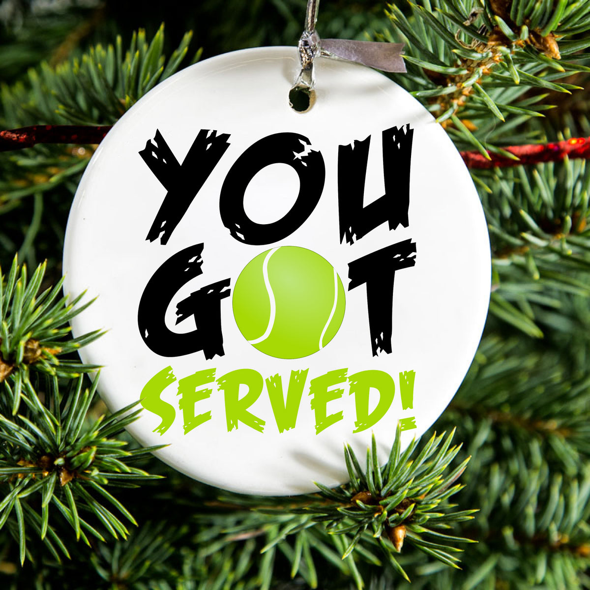 You Got Served Tennis Ceramic Ornament, view 2