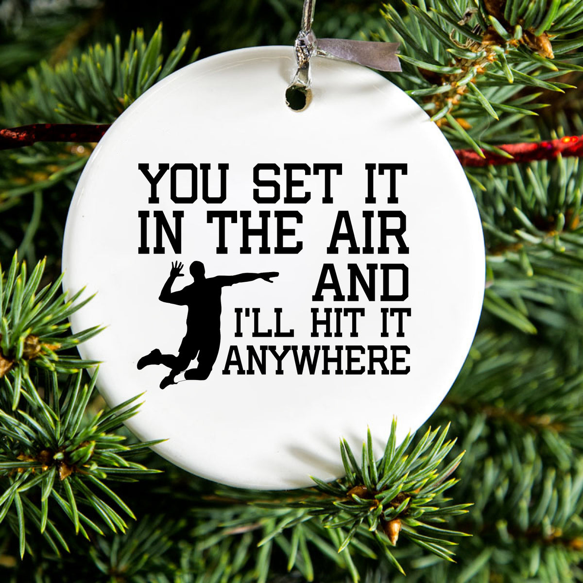 You Set It IN The Air And I'll Hit It Anywhere Ceramic Ornament, view 2