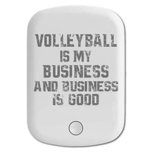 DistinctInk Magnetic Battery Pack, Wireless Portable Charger with USB-C Cable, Compatible with MagSafe iPhone 14 / 13 / 12 Series - Volleyball is My Business Business Is Good