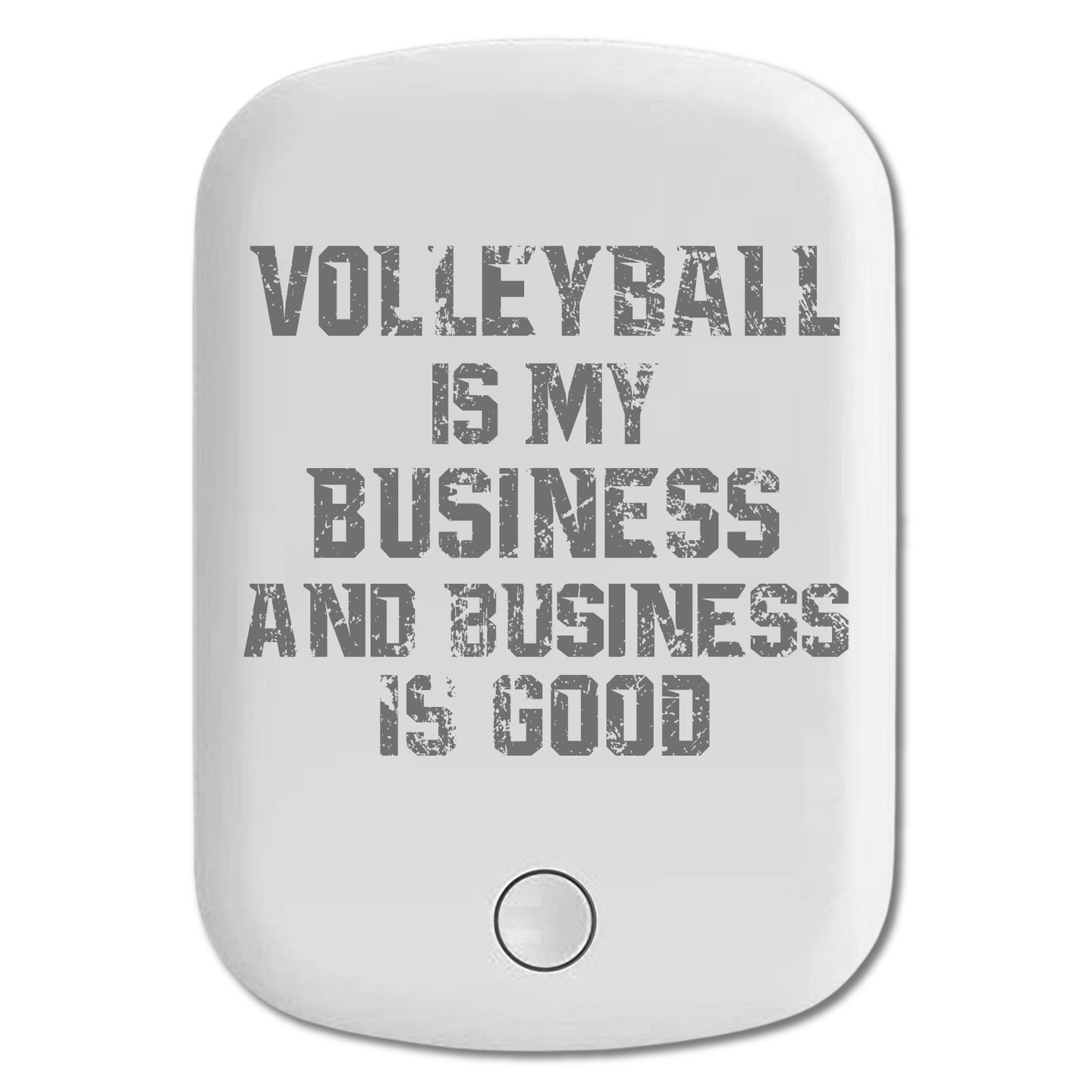 DistinctInk Magnetic Battery Pack, Wireless Portable Charger with USB-C Cable, Compatible with MagSafe iPhone 14 / 13 / 12 Series - Volleyball is My Business Business Is Good