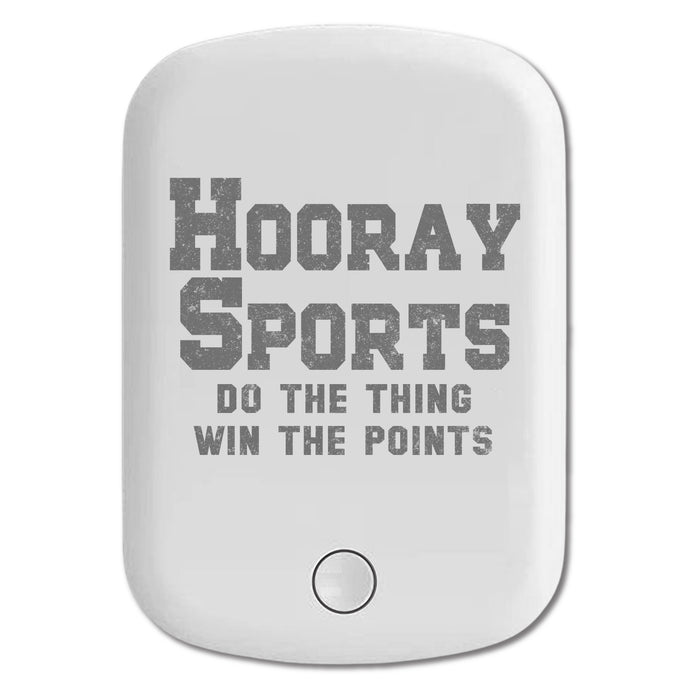 DistinctInk Magnetic Battery Pack, Wireless Portable Charger with USB-C Cable, Compatible with MagSafe iPhone 14 / 13 / 12 Series - Hooray Sports Do The Thing Win The Points