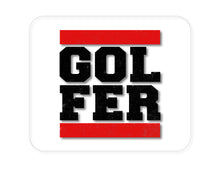 DistinctInk Custom Foam Rubber Mouse Pad - 1/4" Thick - Golfer Word Art