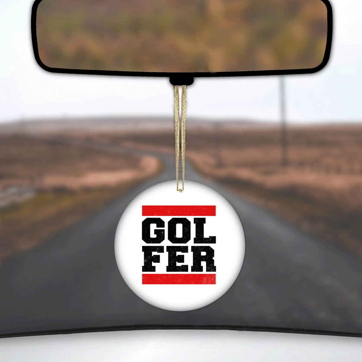 Golfer Word Art Ceramic Ornament, view 3