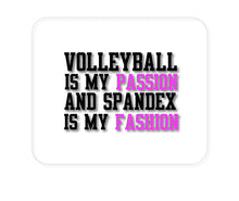 DistinctInk Custom Foam Rubber Mouse Pad - 1/4" Thick - Volleyball is My Passion Spandex My Fashion