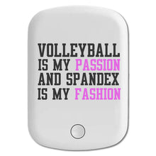 DistinctInk Magnetic Battery Pack, Wireless Portable Charger with USB-C Cable, Compatible with MagSafe iPhone 14 / 13 / 12 Series - Volleyball is My Passion Spandex My Fashion