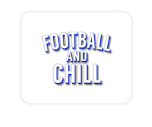 DistinctInk Custom Foam Rubber Mouse Pad - 1/4" Thick - Football and Chill