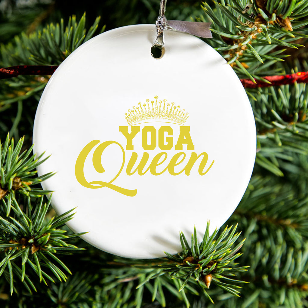 Yoga Queen Crown Ceramic Ornament, view 2